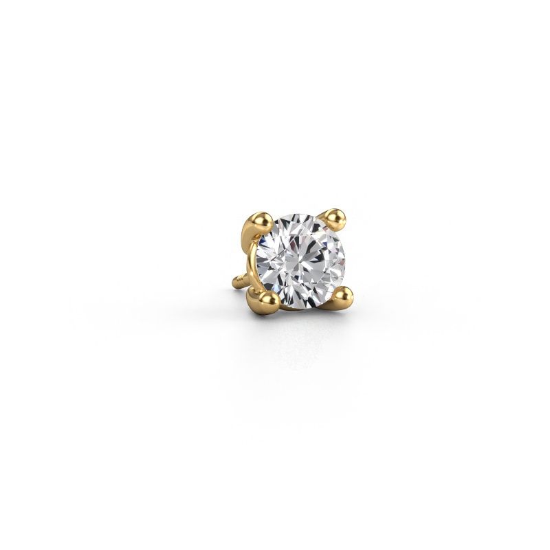 Men's earring Dave RND 585 gold lab grown diamond 1.00 crt