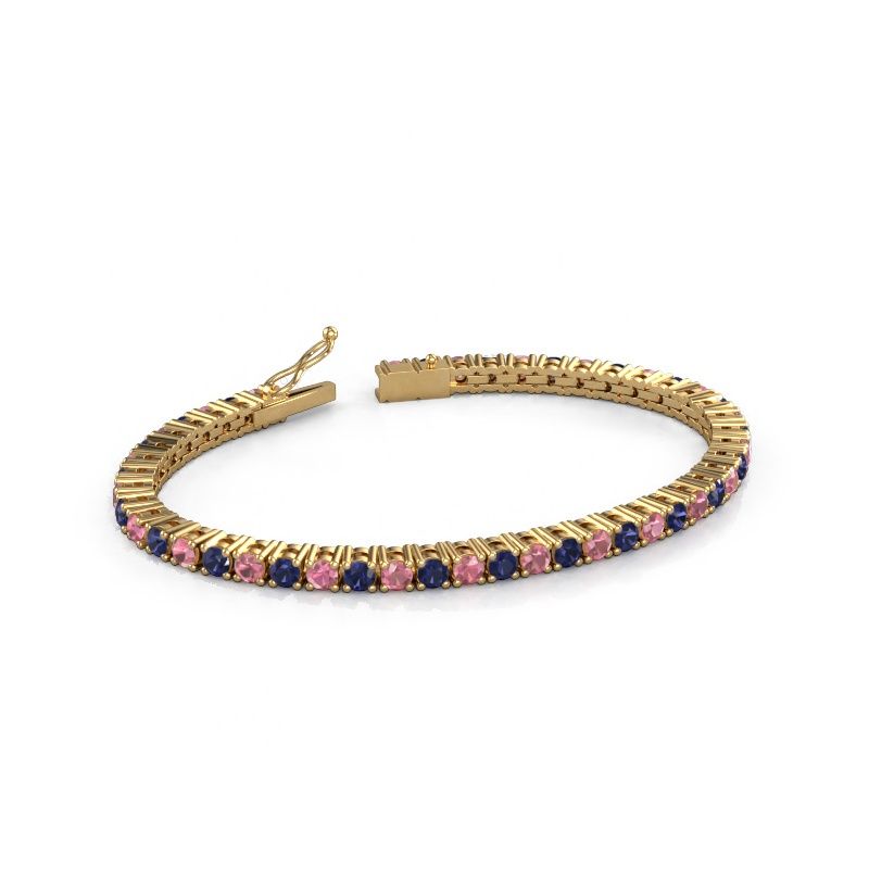Tennis bracelet Karin 3.5 mm 585 gold tourmaline pink 3.5 mm