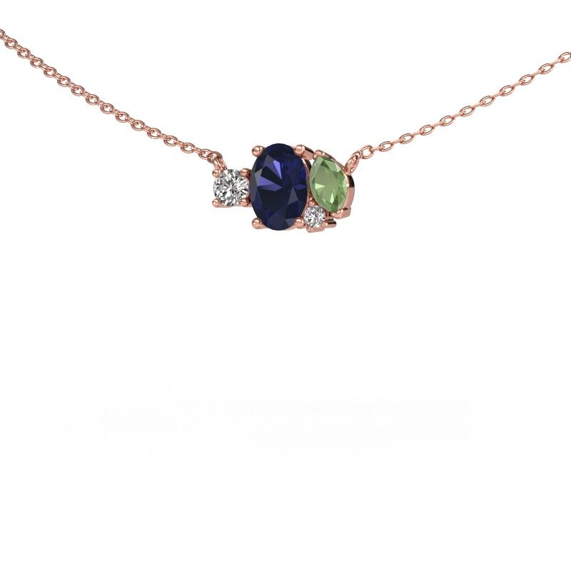 Anhänger Frauke OVL 585 Roségold Saphir 7x5 mm