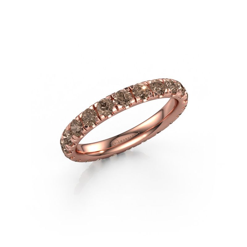 Vorsteckring Jackie 2.7 585 Roségold Braun Diamant 1.76 crt