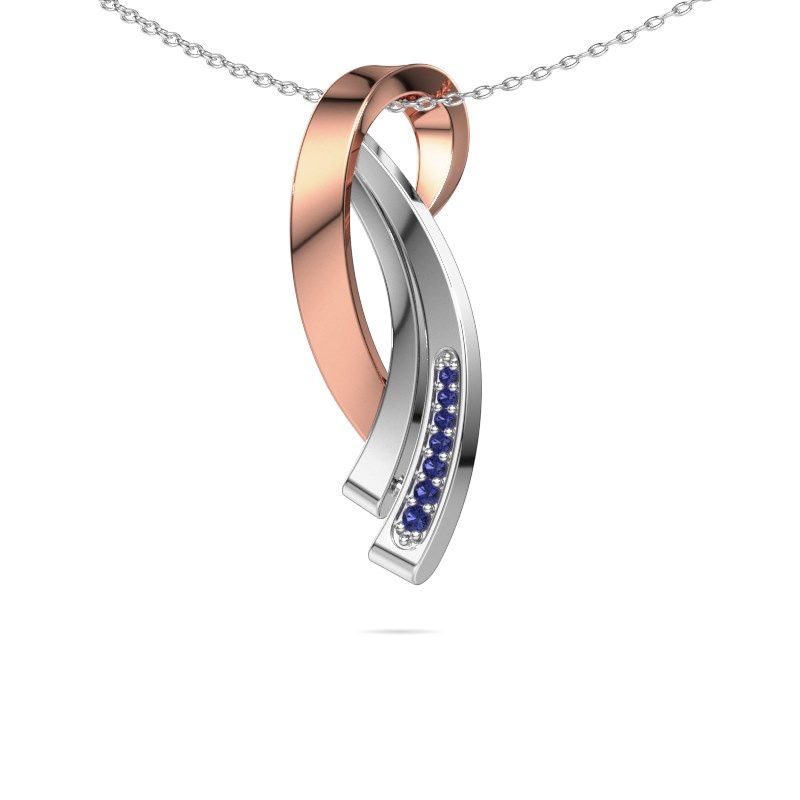 Anhänger Lida 585 Roségold Saphir 1 mm