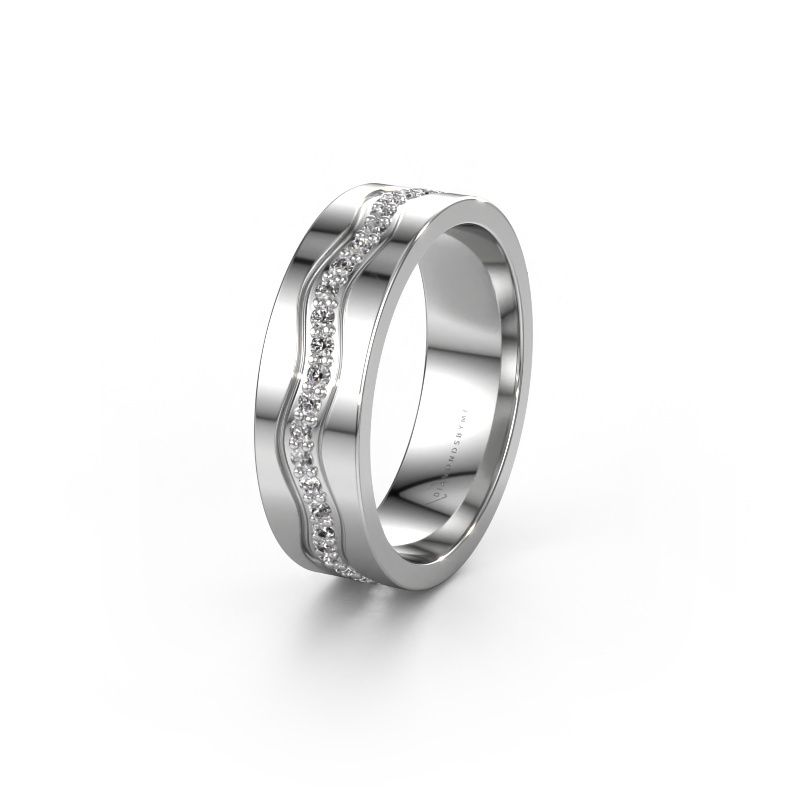 Trauring WH0803L16AP 585 Weißgold Lab-grown Diamant 0.44 crt ±6 x 1,7 mm