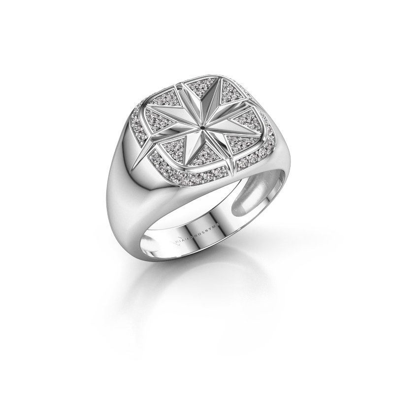 Afbeelding van Heren ring Ravi<br/>585 witgoud<br/>Lab-grown diamant 0.35 crt