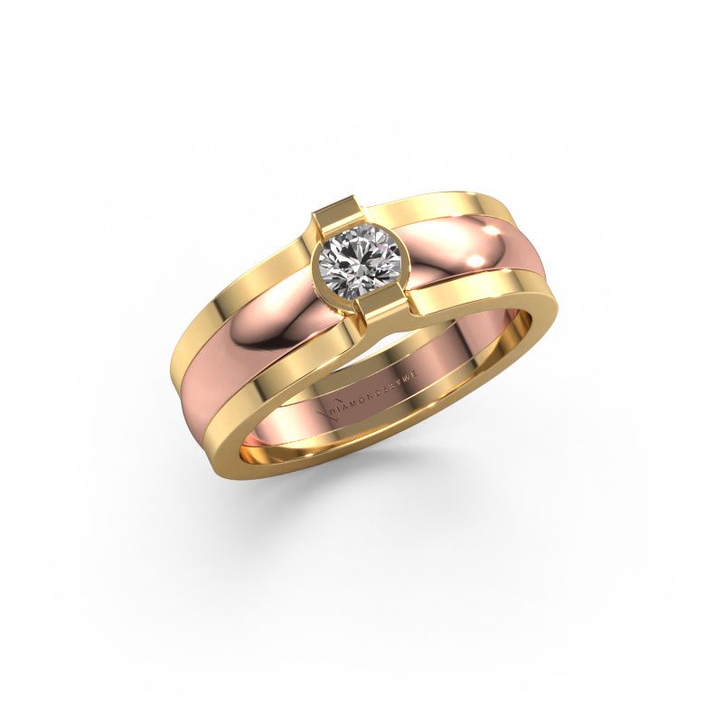Ring Jade 585 rose gold zirconia 4 mm