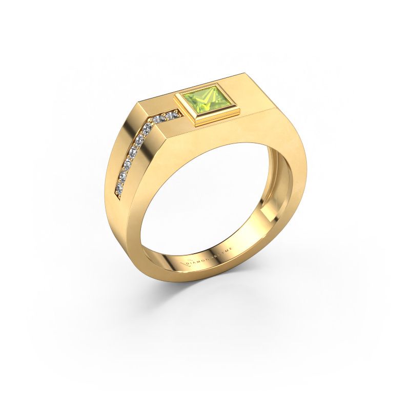 Men's ring Robertus 1 585 gold peridot 4 mm