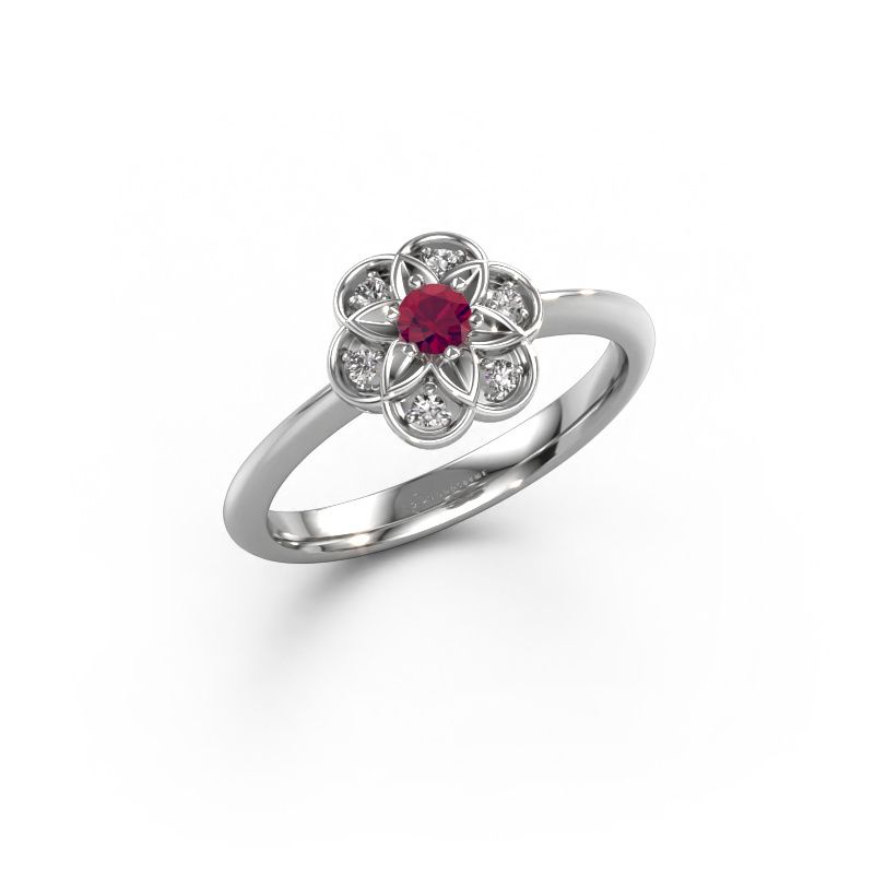 Ring Uma 585 white gold rhodolite 3 mm