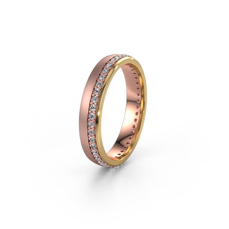 Alliance WH0303L24AM 585 or rose diamant synthétique ±4x1.7 mm