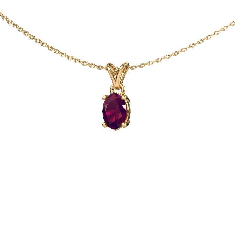 Pendant Lucy 1 585 gold rhodolite 7x5 mm