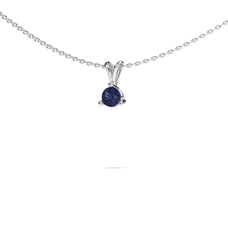 Pendant Somer 585 white gold sapphire 6 mm