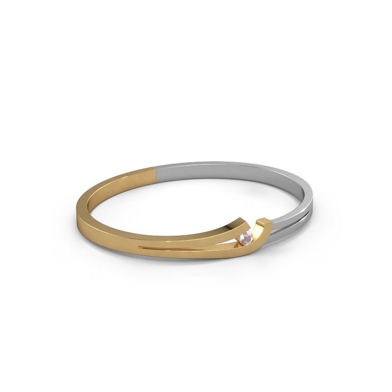 Bangle Yentl 585 gold morganite champagne 3.7 mm