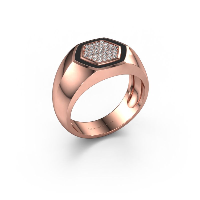 Herrenring Kris 585 Roségold Diamant 0.248 crt