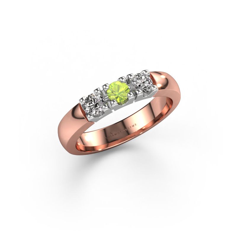 Bague Rianne 3 585 or rose péridot 3.4 mm