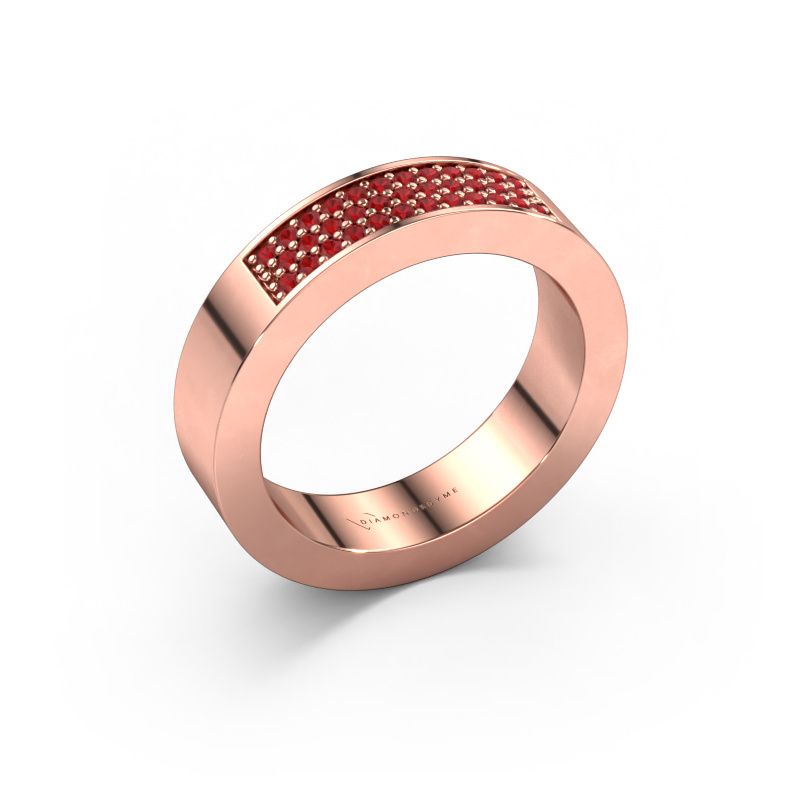 Bague Lindsey 1 585 or rose rubis 1.1 mm