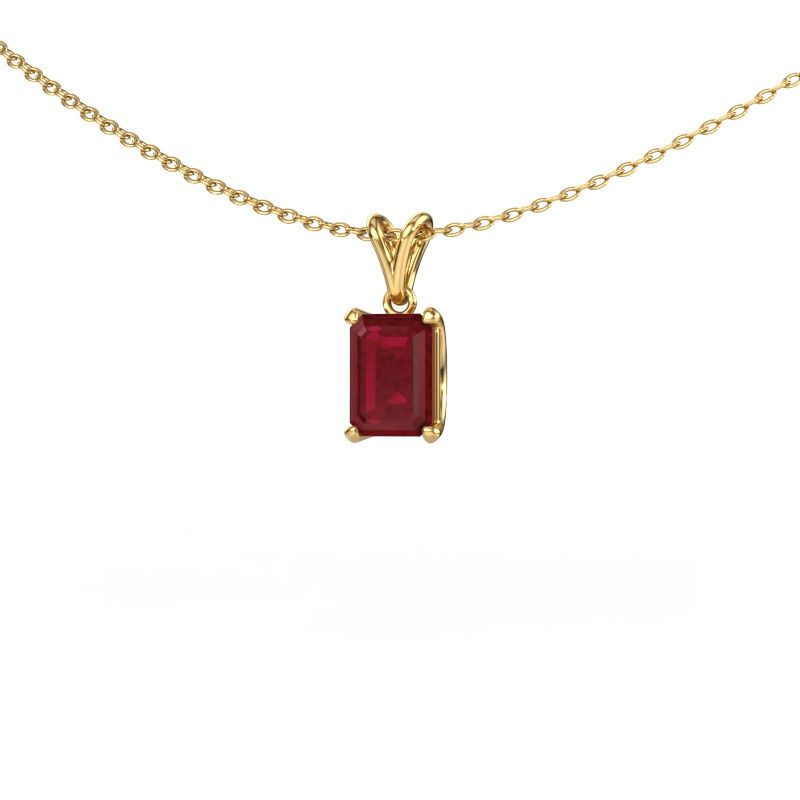 Hanger Sam EME 585 goud robijn 7x5 mm