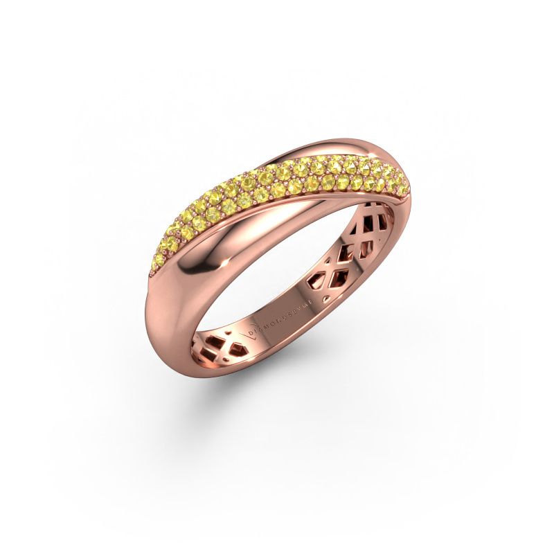 Ring Rosie 585 rose gold yellow sapphire 0.9 mm