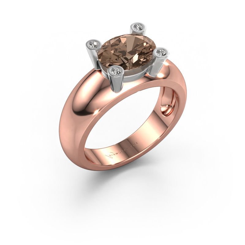 Ring Tamara OVL 585 rose gold brown diamond 1.80 crt
