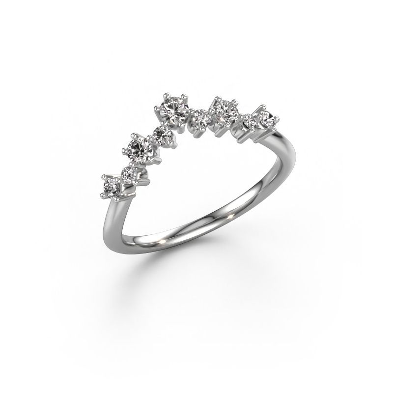 Stackable ring Carly B 585 white gold diamond 0.346 crt