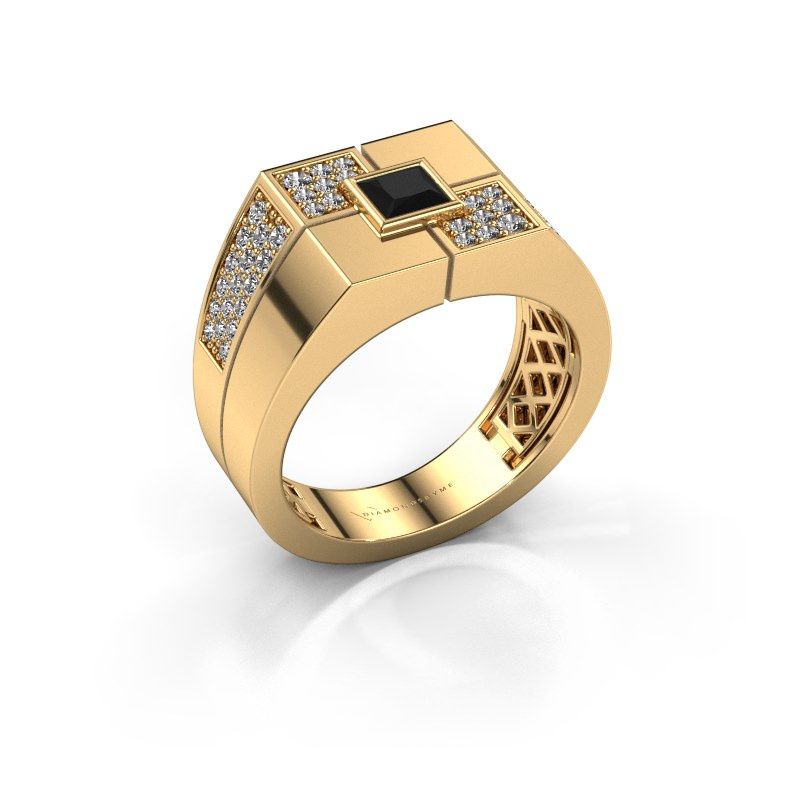 Afbeelding van Heren ring Rogier<br/>585 goud<br/>Zwarte diamant 1.002 crt
