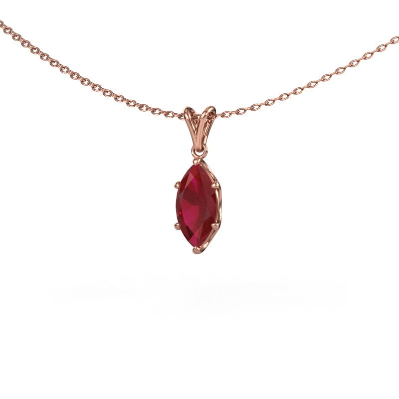 Anhänger Sam MRQ 585 Roségold Rubin 10x5 mm