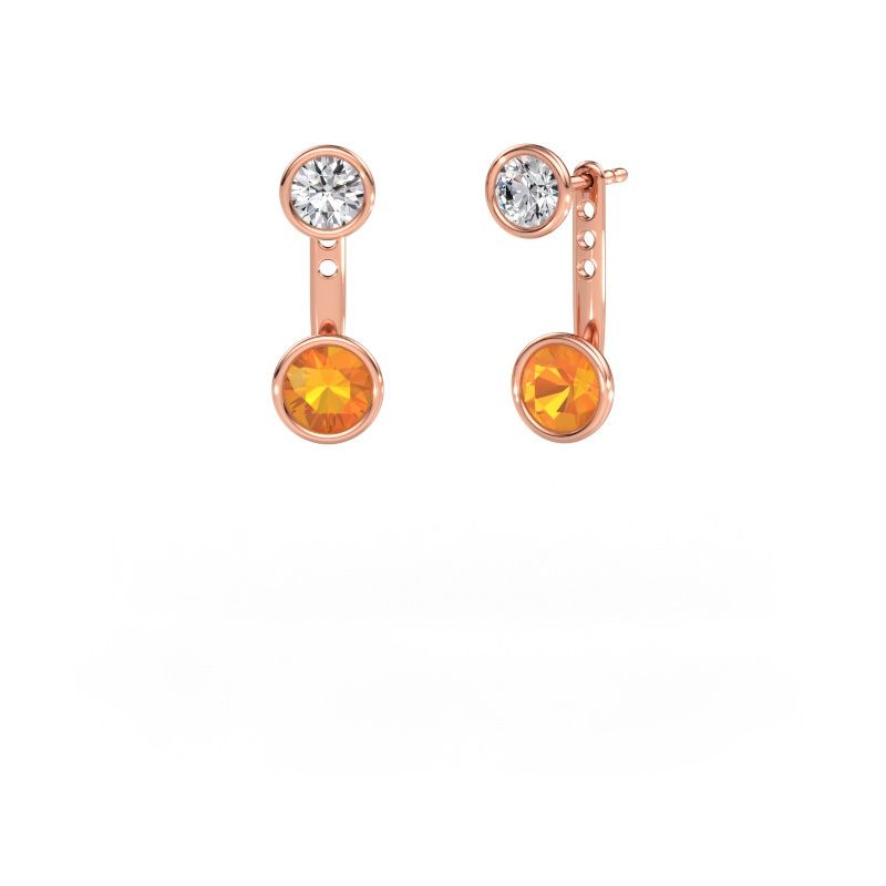 Earrings Halle 585 rose gold citrin 6 mm