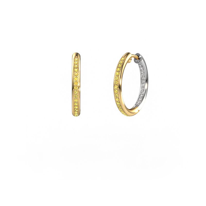 Creole Sina 15mm 585 Gold Gelb Saphir 1.1 mm