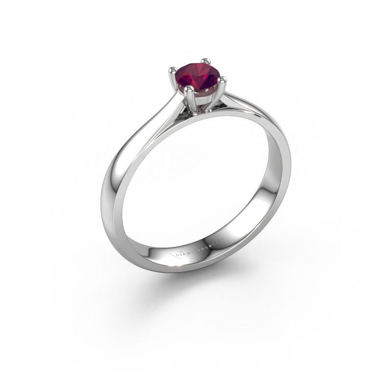 Engagement ring Sam 950 platinum rhodolite 4.2 mm