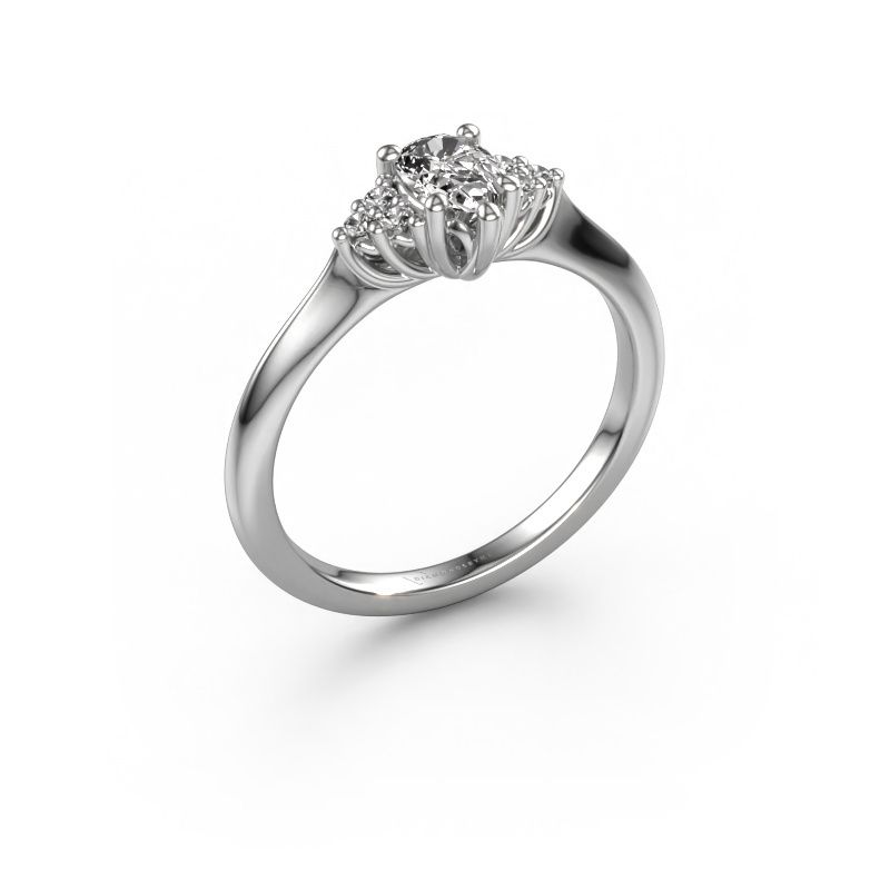 Bague de fiançailles Felipa PER 585 or blanc diamant 0.765 crt