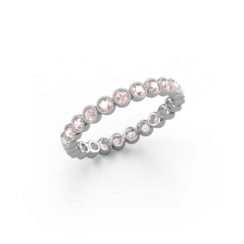 Ring Mariam 0.03 585 white gold morganite champagne 2 mm