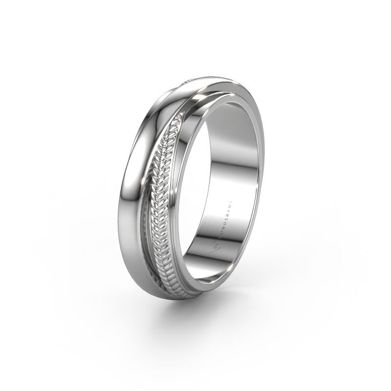 Trauring WHM0080M 585 Weißgold ±6x2.6 mm