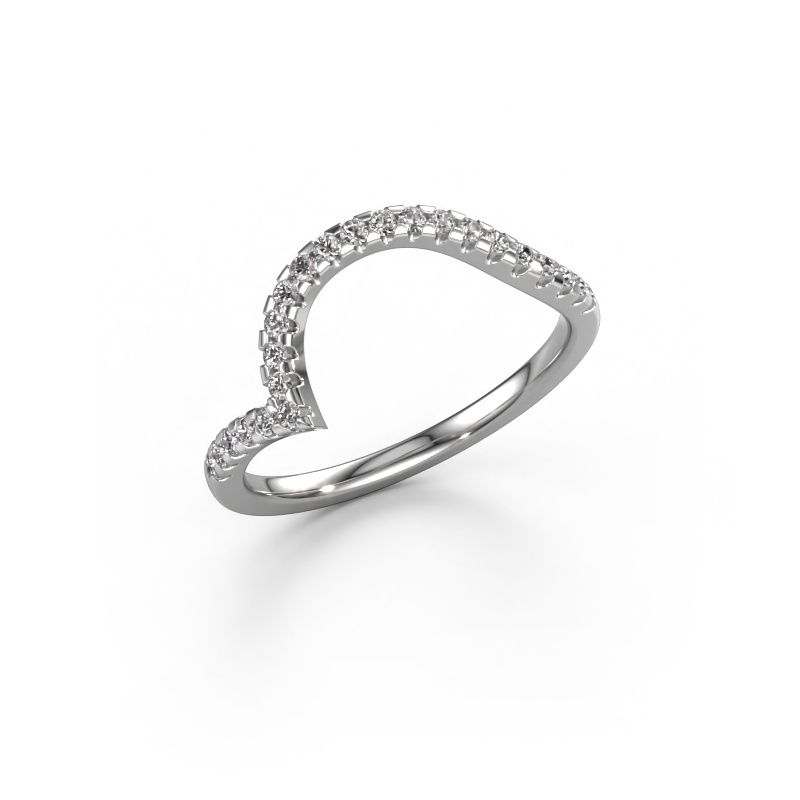 Bague superposable SR0633-5 585 or blanc diamant synthétique 0.23 crt