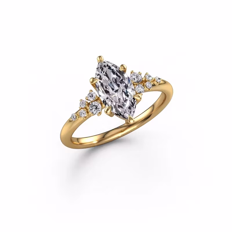 Engagement ring Royce MRQ 585 gold lab-grown diamond 1.25 crt