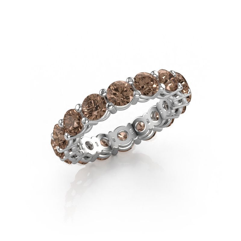 Vorsteckring Michelle full 4.0 585 Weißgold Braun Diamant 4.25 crt