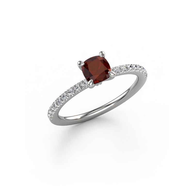 Bague de fiançailles Crystal CUS 2 950 platine grenat 5 mm