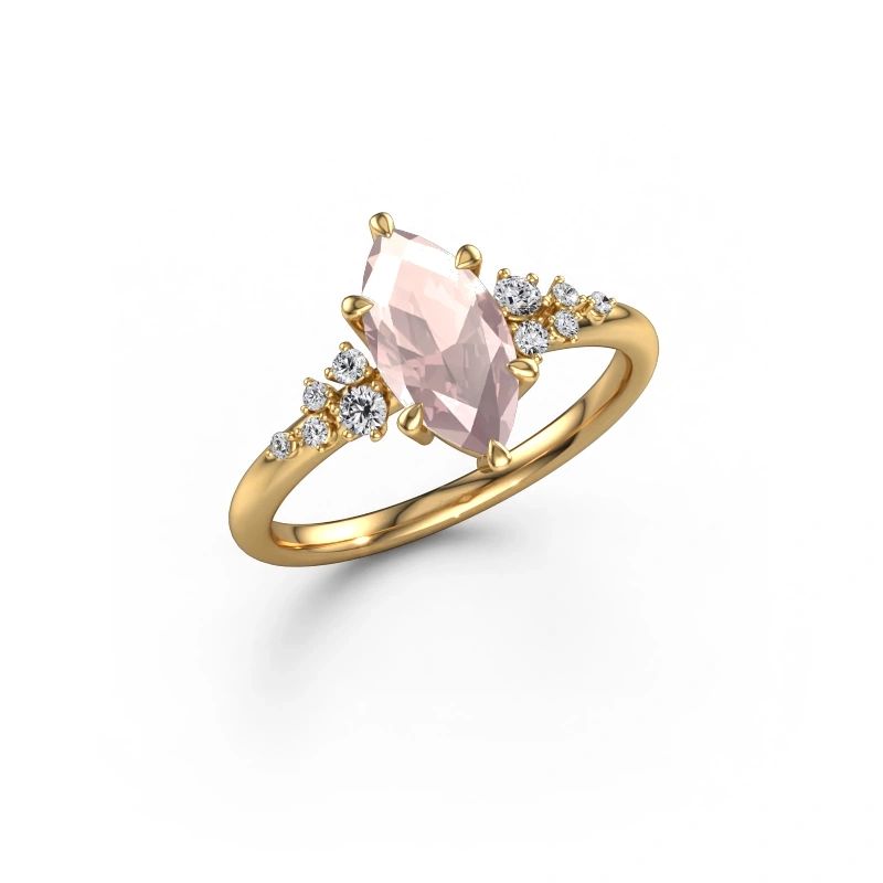 Anillo de compromiso Royce MRQ 585 oro morganita champán 11x5.5 mm