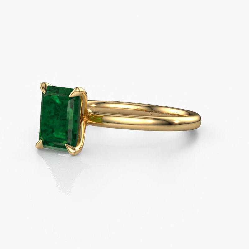 Image of Engagement Ring Crystal Eme 1<br/>585 gold<br/>Emerald 8x6 mm