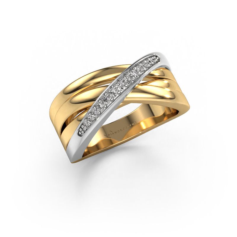 Ring Renna 2 585 gold zirconia 1 mm