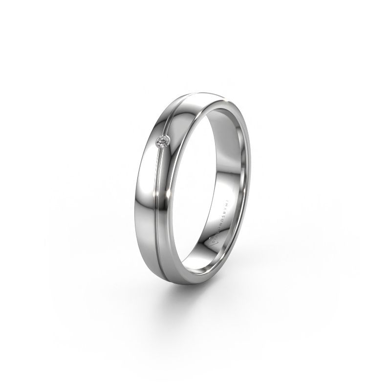 Trouwring WH0901L24AP 950 platina lab-grown diamant ±4 x 1,7 mm