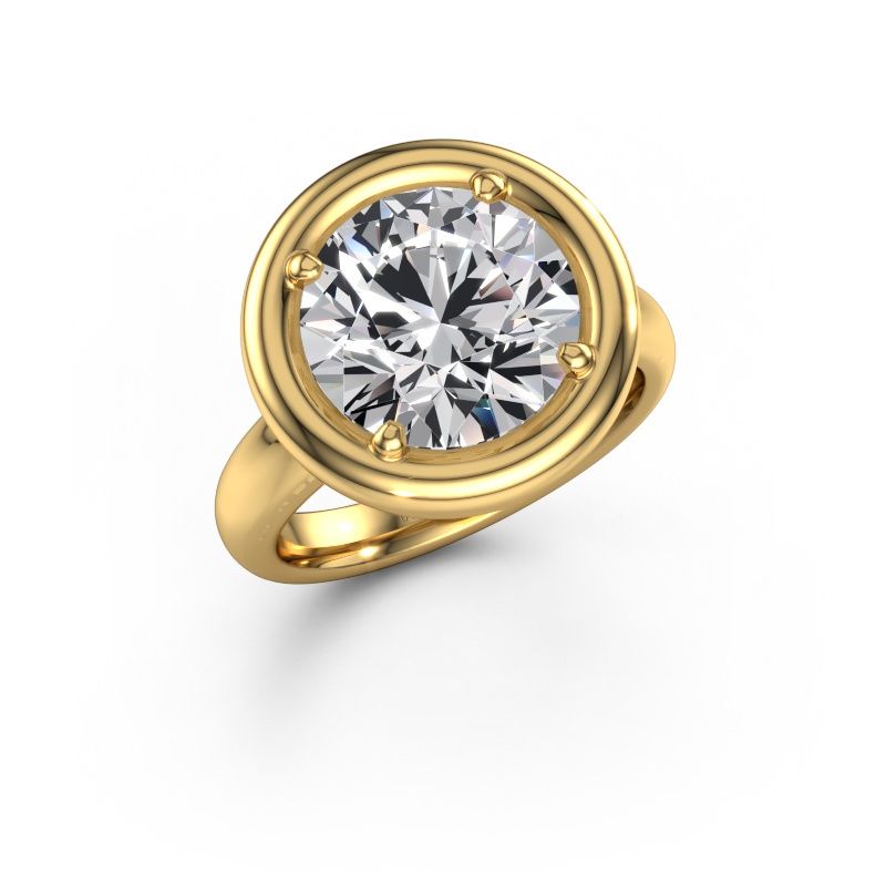 Engagement ring Noa RND 585 gold lab grown diamond 5.00 crt
