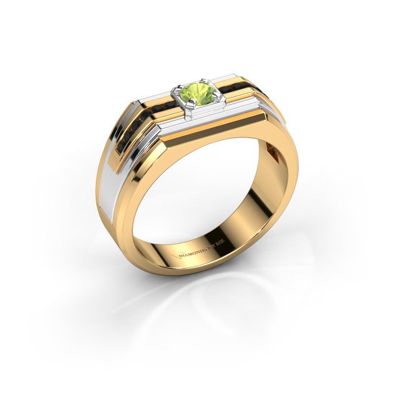 Image de Bague pour homme Oliver<br/>585 or jaune<br/>Péridot 4 mm