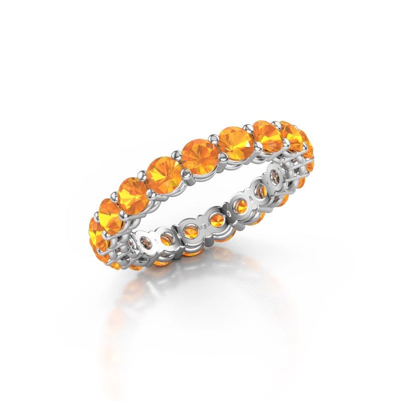 Image of Stackable ring Michelle full 3.4 950 platinum citrin 3.4 mm