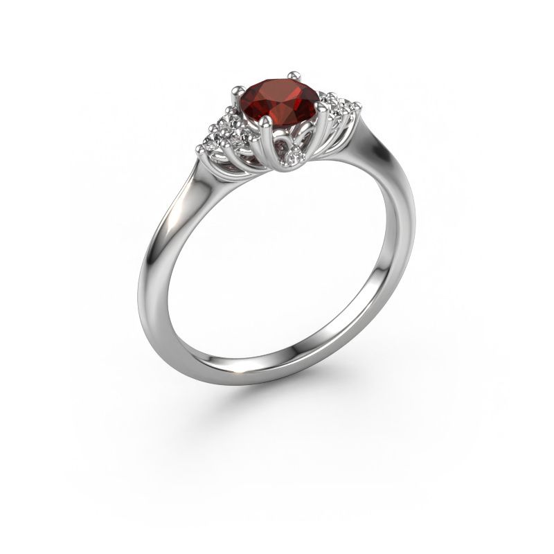 Engagement ring Felipa RND 585 white gold garnet 5 mm