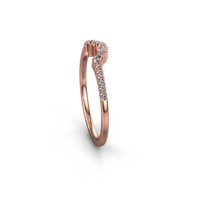 Afbeelding van Aanschuifring SRH0499C10H23<br/>585 rosé goud<br/>Diamant 0.12 crt