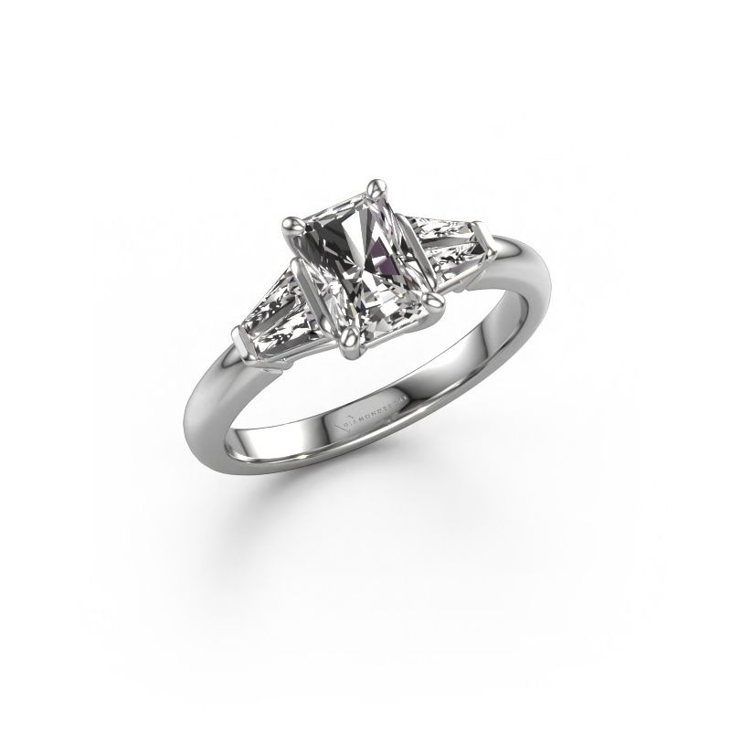 Verlobungsring Kina RAD 950 Platin custom diamant 7x5 mm