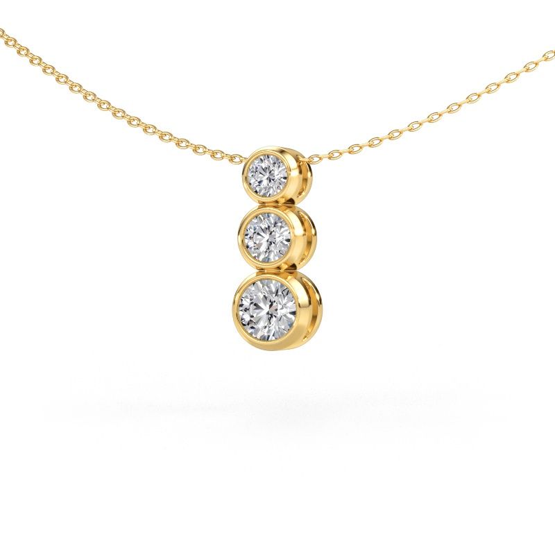 Pendant Linda 585 gold lab grown diamond 0.90 crt