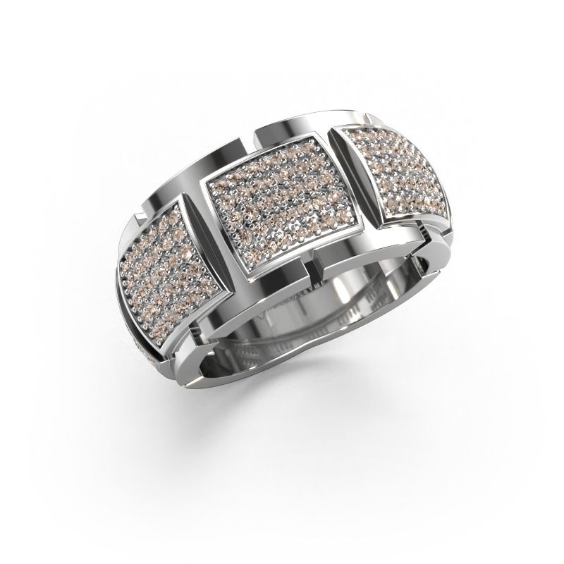 Ring Laura 585 Weißgold Braun Diamant 0.75 crt