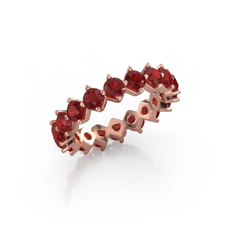 Stackable ring Janie 3.4mm 585 rose gold ruby 3.4 mm