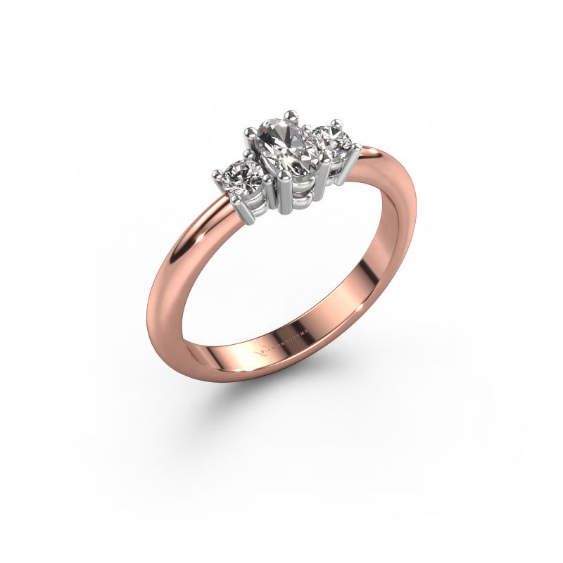 Engagement ring Karie 585 rose gold lab-grown diamond 0.39 crt