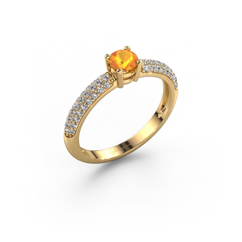 Verlovingsring Marjan 585 goud citrien 4.2 mm