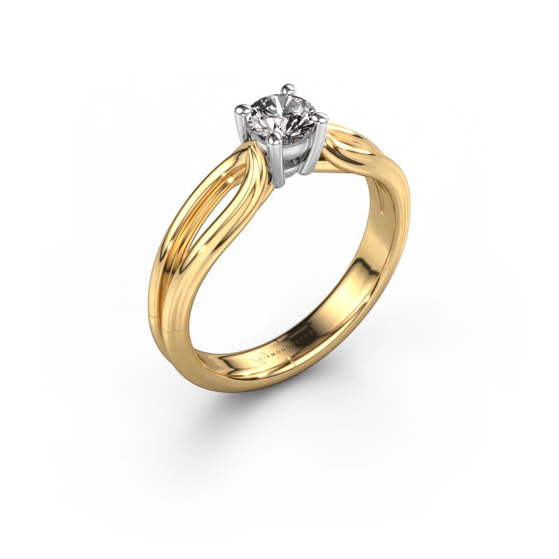 Verlobungsring Antonia rnd 1 585 Gold Diamant 0.40 crt