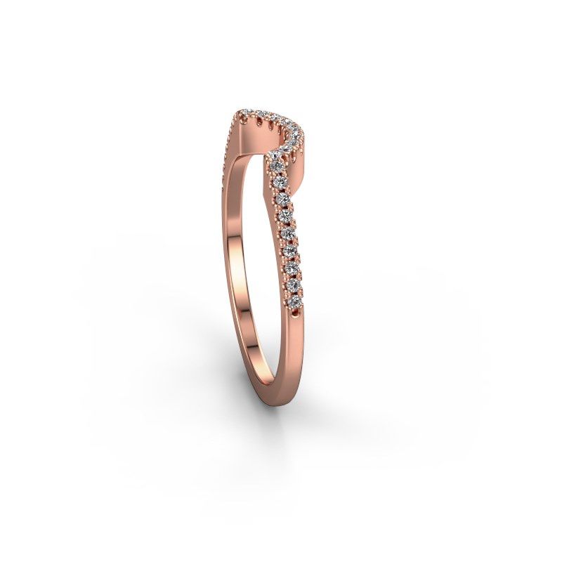 Afbeelding van Aanschuifring SRH0636C10H2<br/>585 rosé goud<br/>Diamant 0.135 crt